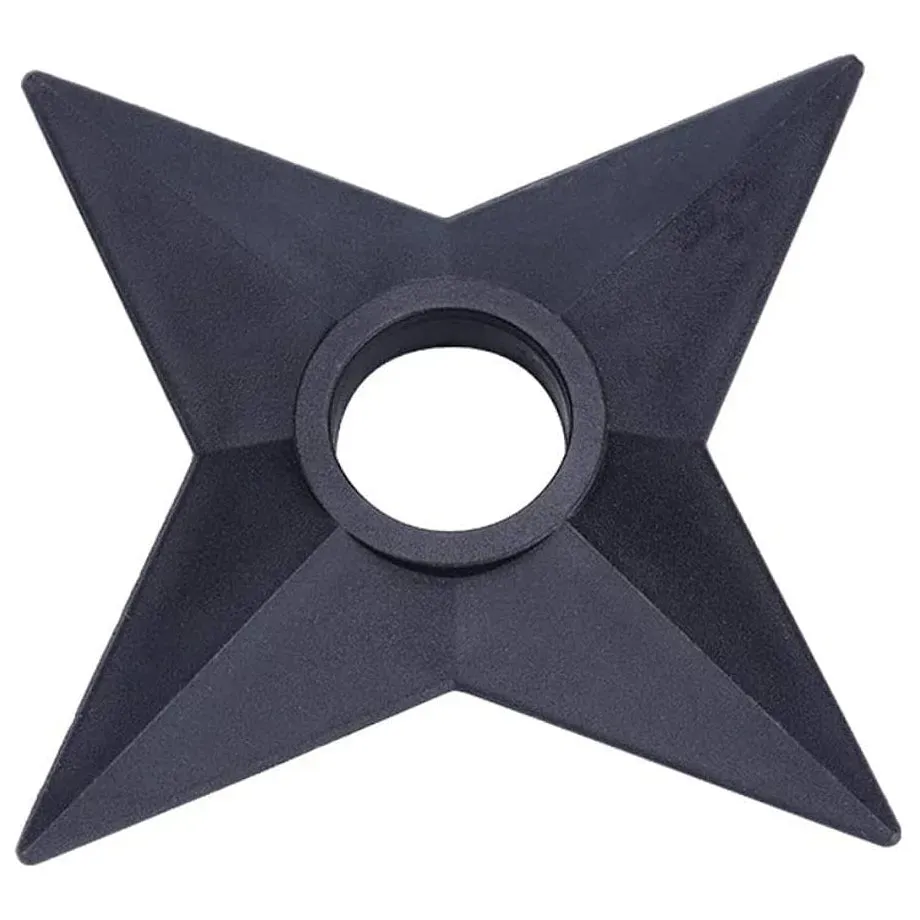 Naruto Shuriken kaste-stjerne plast svart 9 cm