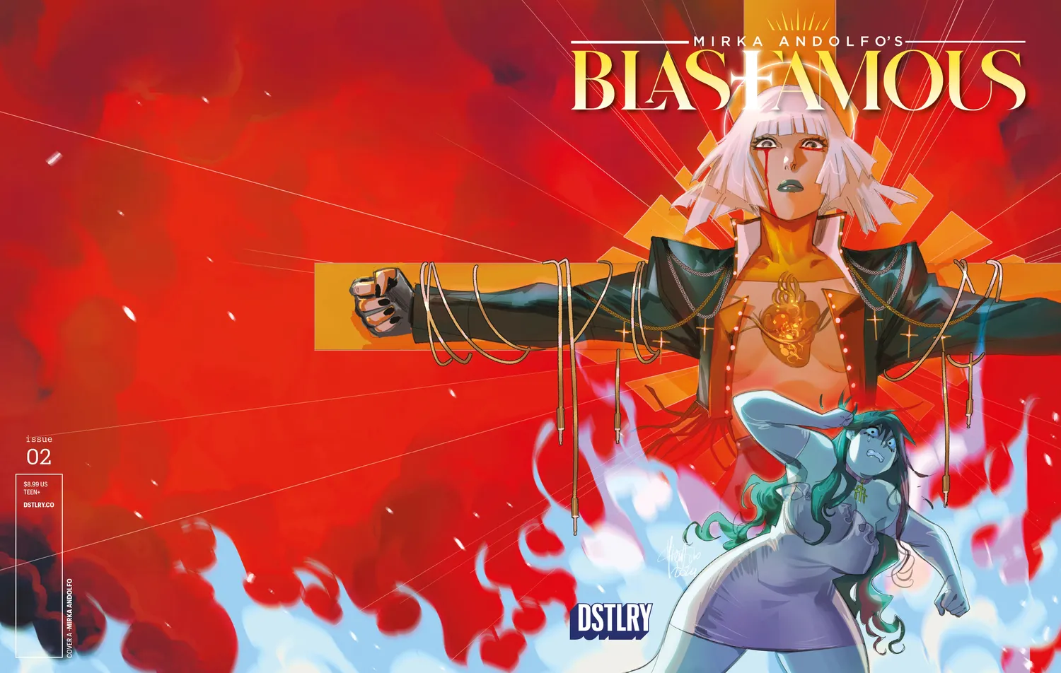 DSTLRY Blasfamous #2 Cover A Andolfo hefte drama