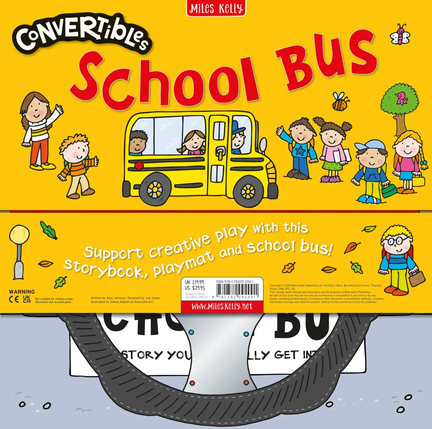 Convertibles Convertible School Bus lekebok sitte-i