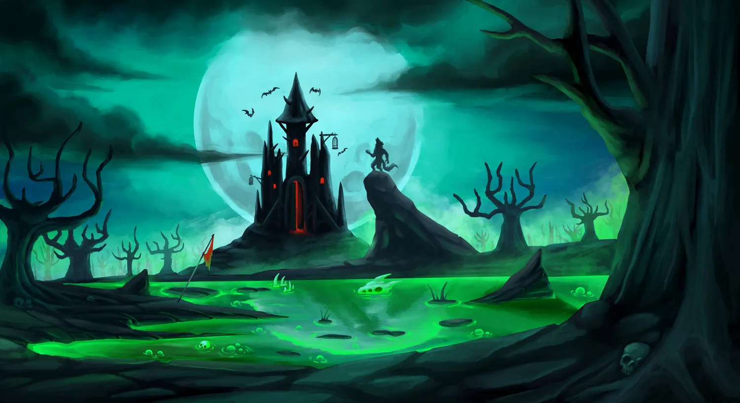 Baron of Dice James Hayball Graveyard spillmatte oversized med søm