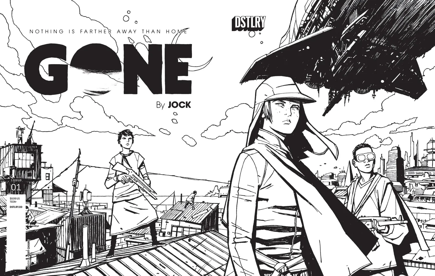 DSTLRY Gone #1 Cover Q Chiang tegneseriehefte fysisk sci-fi