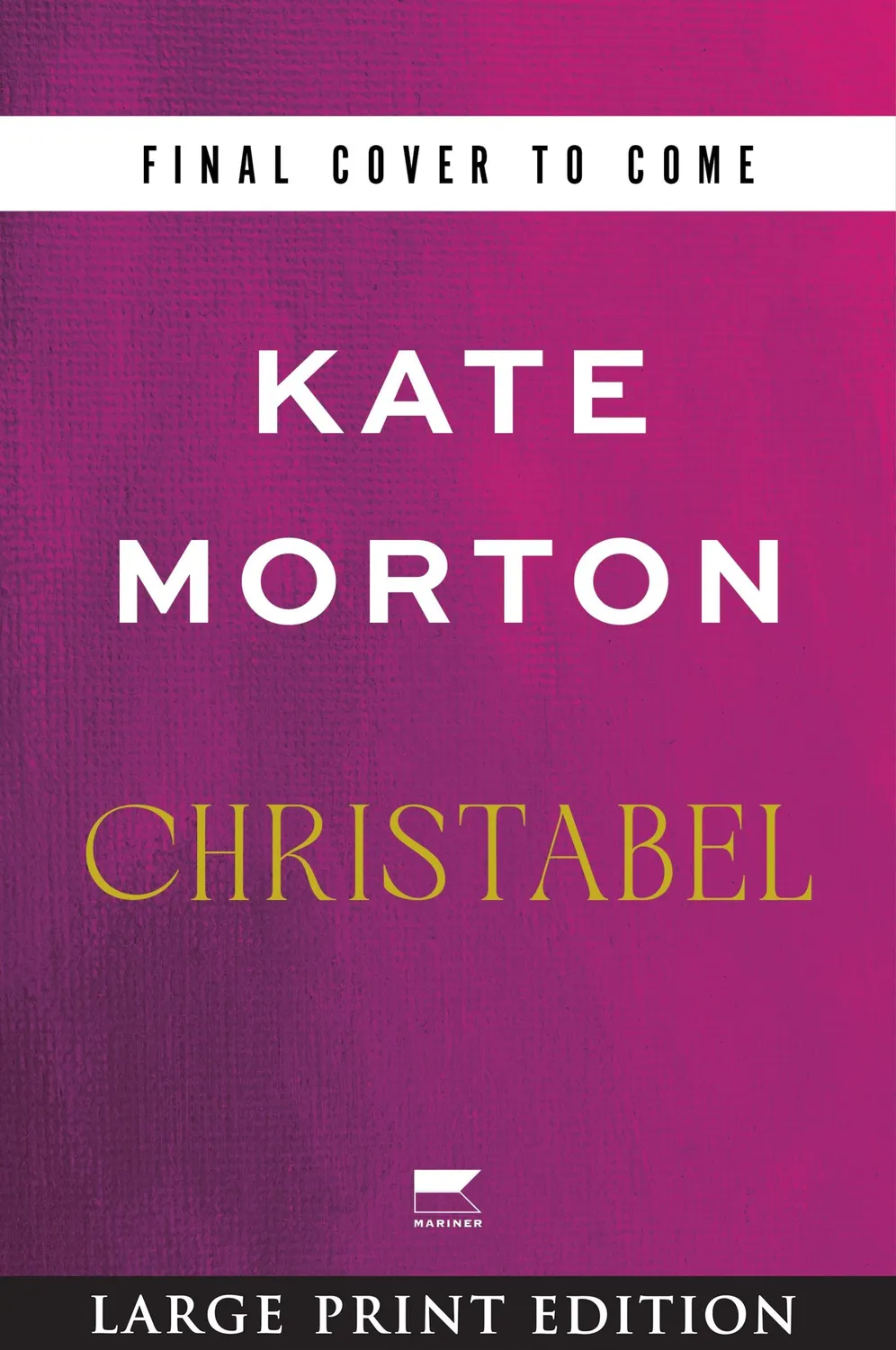 Wingbearer Saga Christabel innbundet bok stor skrift familiesaga