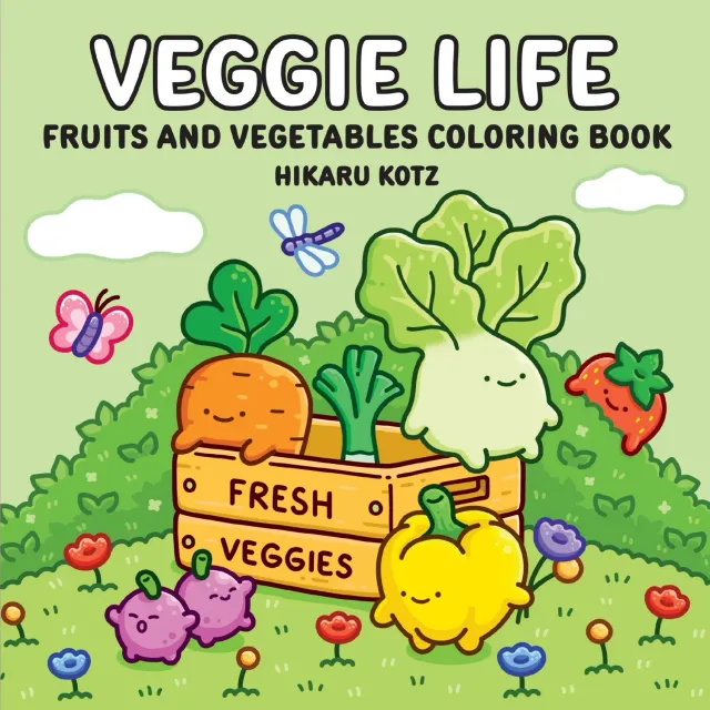 Wingbearer Saga Veggie Life fargeleggingsbok paperback frukt