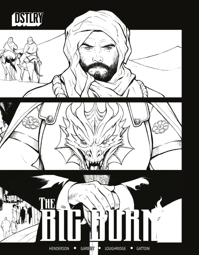 DSTLRY The Big Burn 3 digital tegneserie Cover Z Garbett kupp