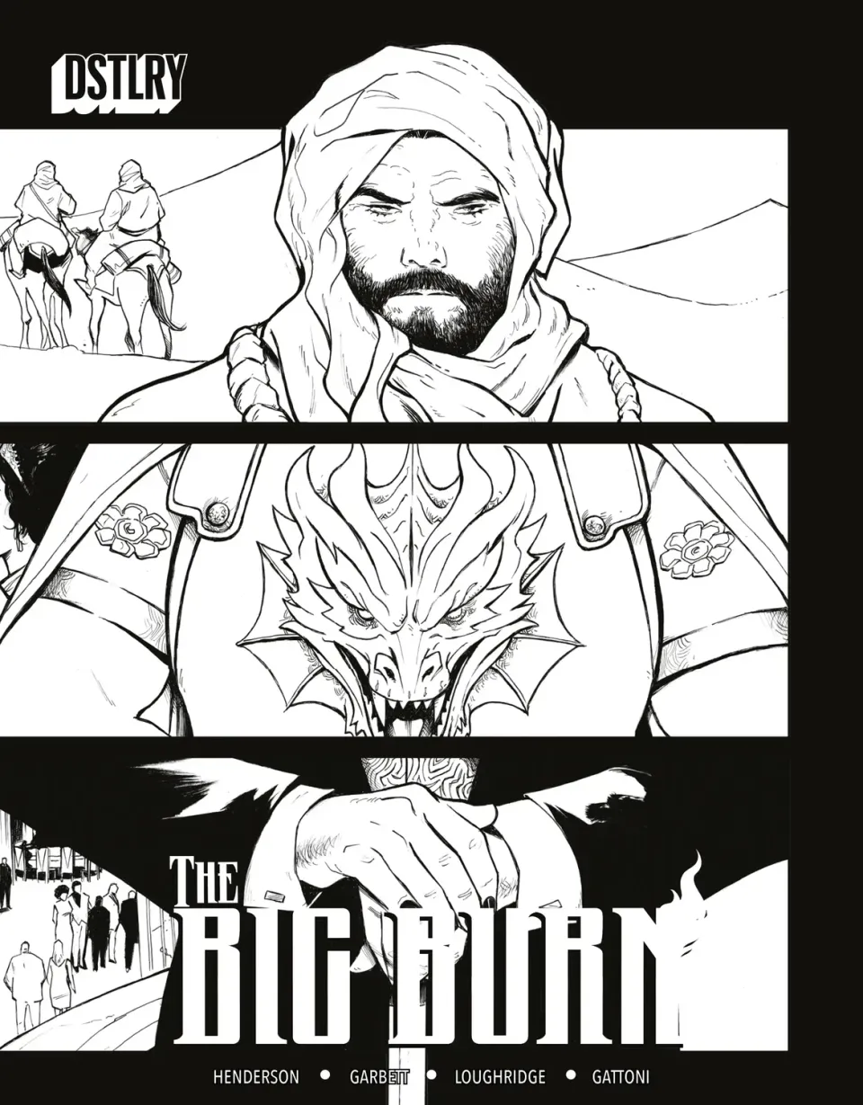 DSTLRY The Big Burn 3 digital tegneserie Cover Z Garbett kupp