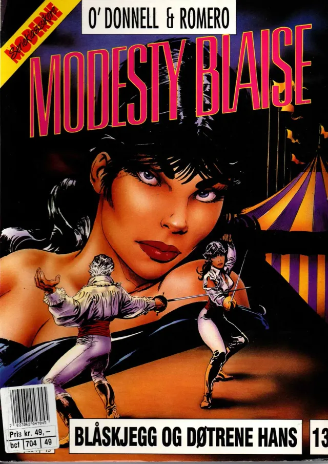 Modesty Blaise 13 hefte standardutgave på norsk