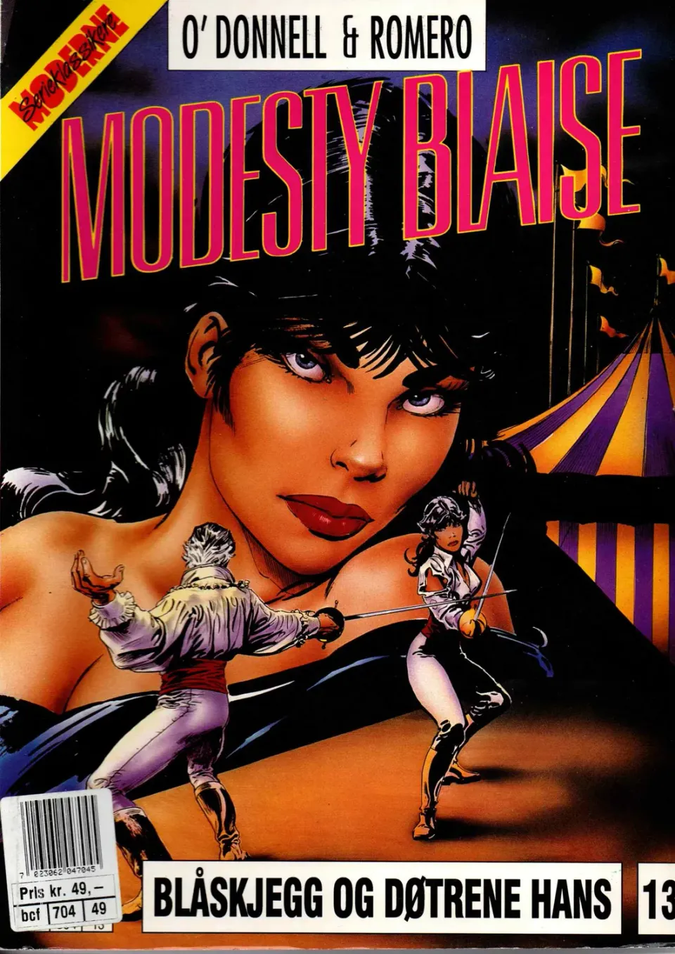 Modesty Blaise 13 hefte standardutgave på norsk