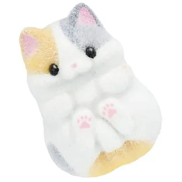 Tokyo Toys Kajikaji Kitten kabelholder minifigur grå på rygg