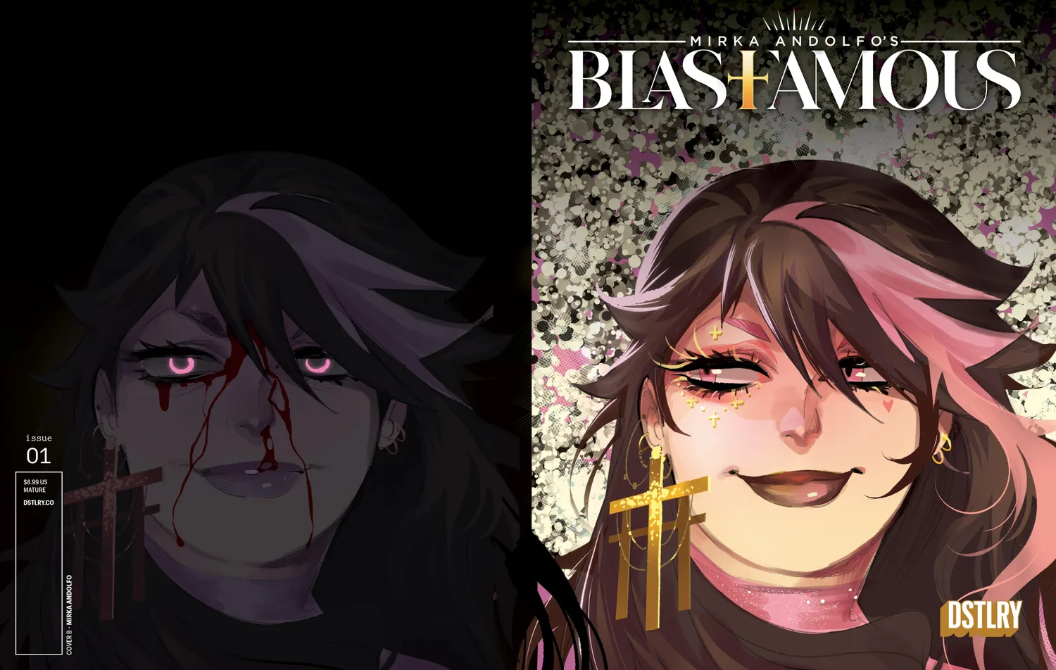 DSTLRY Blasfamous 1 hefte Andolfo-variant pop-horror