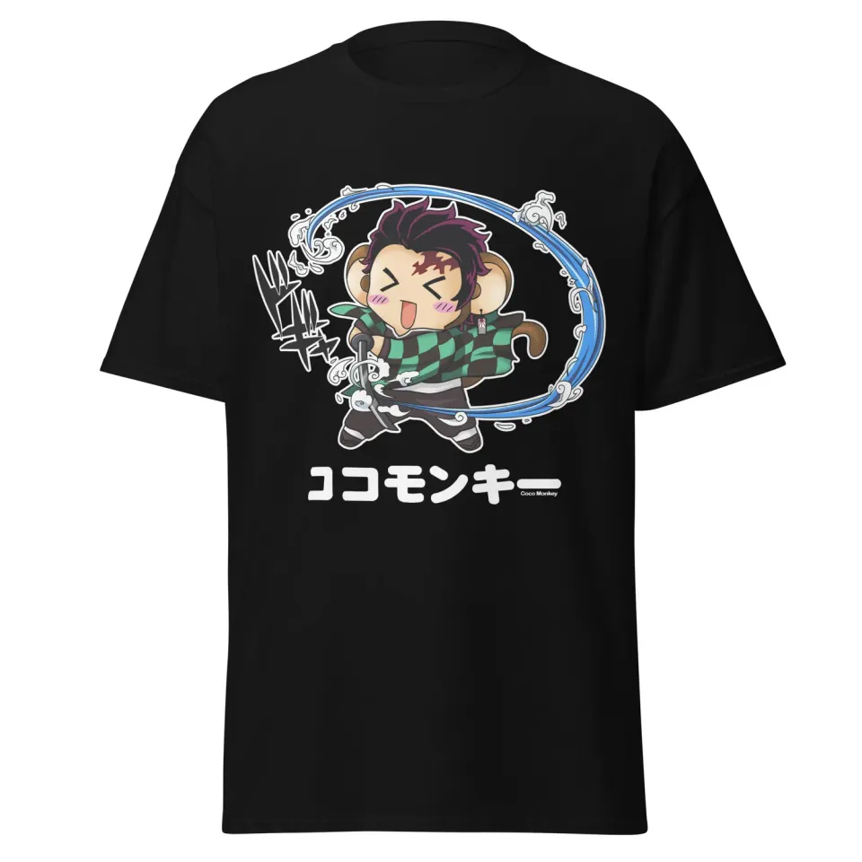 Tokyo Toys Coco Cojiro T-skjorte svart Demon Slayer-parodi