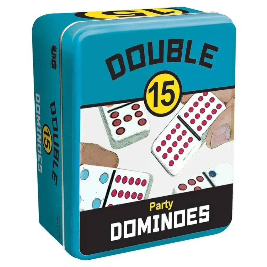 Party Dominoes Double 15 dominospill 136 brikker farger 8+ år
