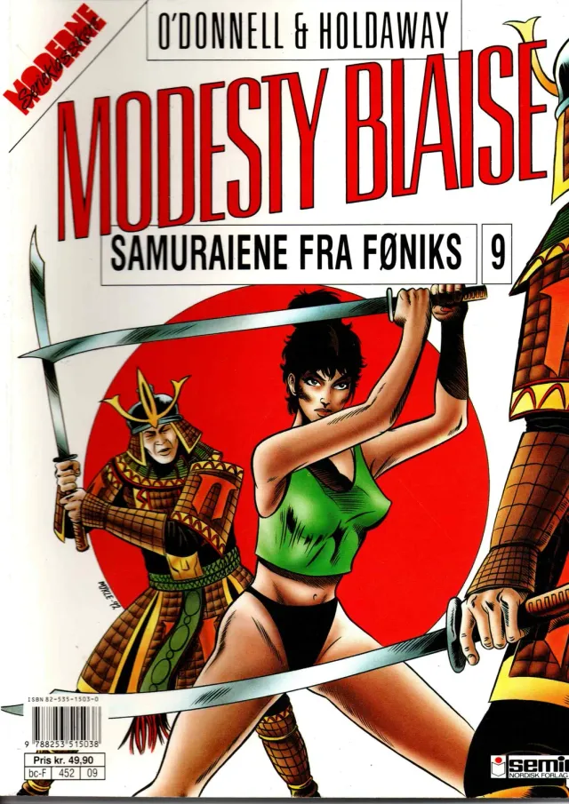 Modesty Blaise 9 tegneseriehefte norsk utgave
