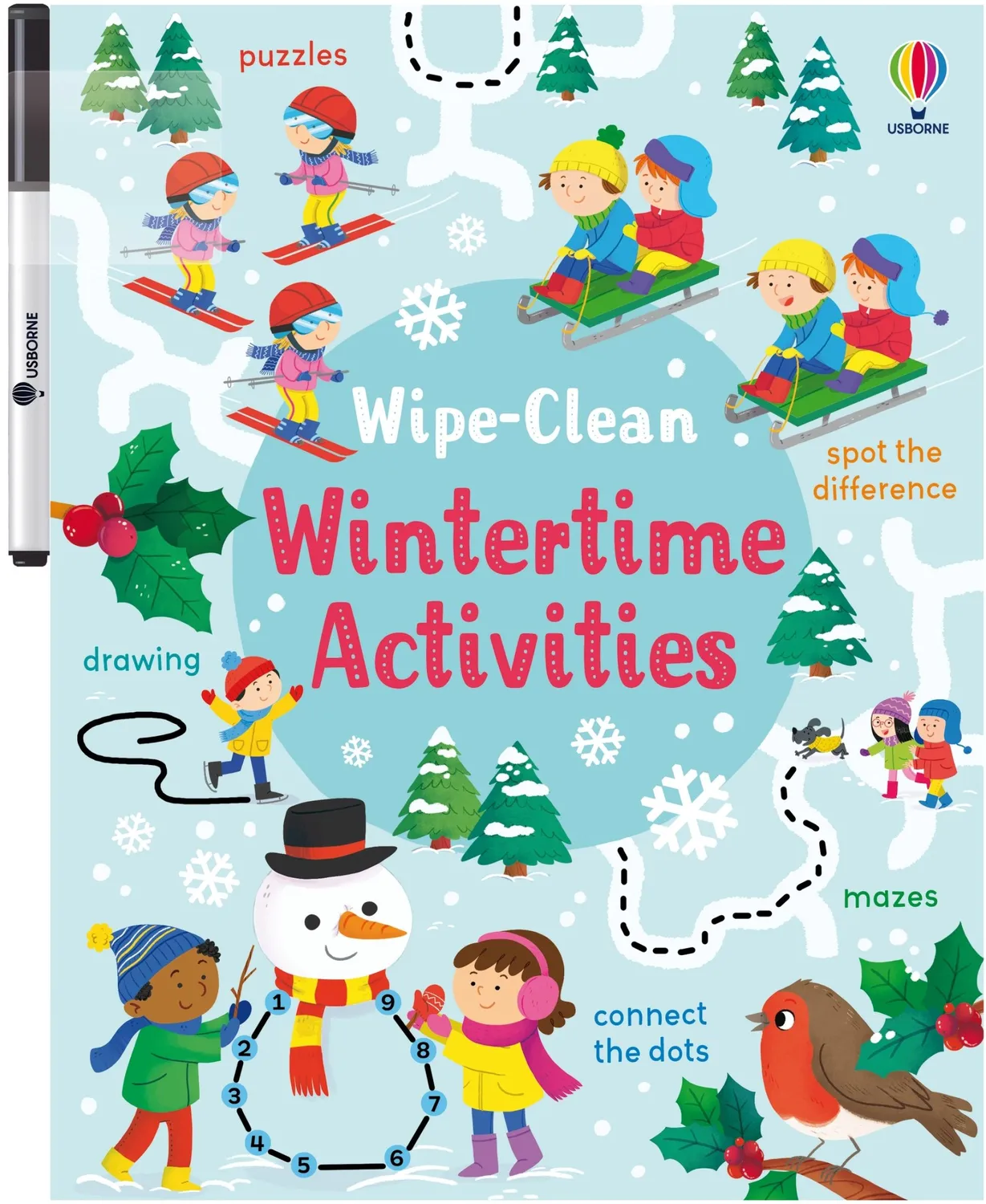 Wingbearer Saga Wipe-Clean Wintertime Activities visk ut-bok vinter