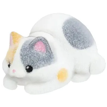 Tokyo Toys Kajikaji Kitten kabelholder minifigur grå på rygg