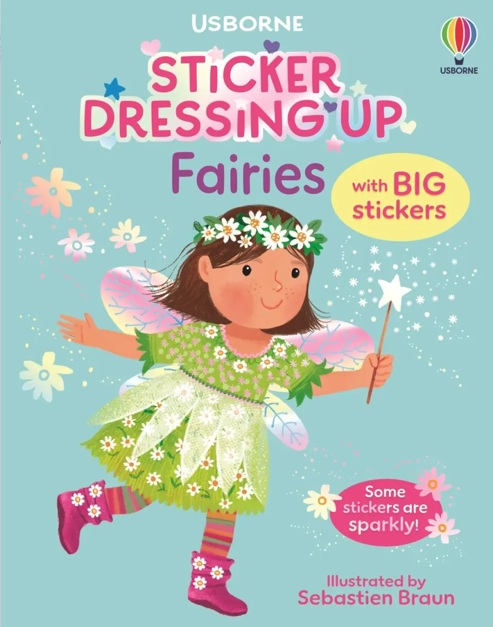 Wingbearer Saga Sticker Dressing Up Fairies klistremerkebok hefte glitter