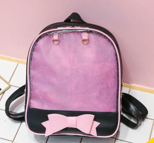 Tokyo Toys Sailor Moon ita-ryggsekk svart rosa sløyfe