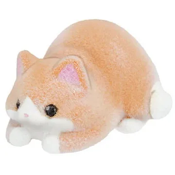 Tokyo Toys Kajikaji Kitten kabelholder minifigur grå på rygg