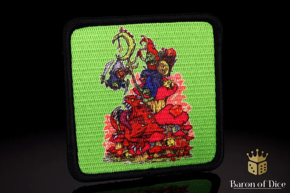 Baron of Dice Goblins patch 76 mm borrelås