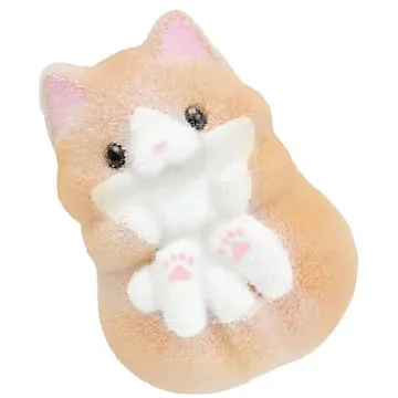 Tokyo Toys Kajikaji Kitten kabelholder minifigur grå på rygg