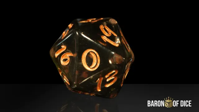 Baron of Dice Lost Ring D20 spindown terning 25mm
