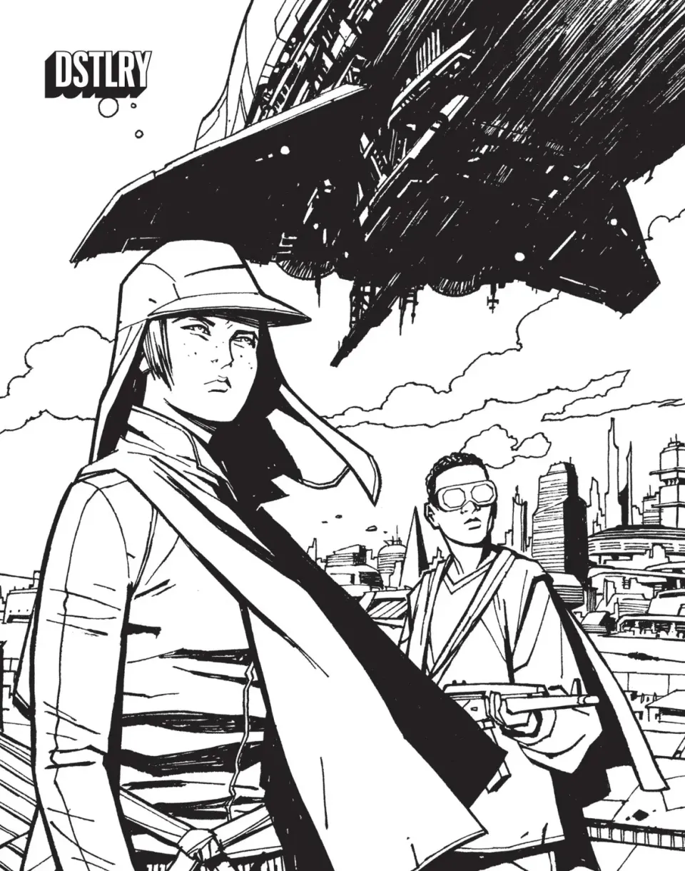 DSTLRY Gone #1 Cover Q Chiang tegneseriehefte fysisk sci-fi