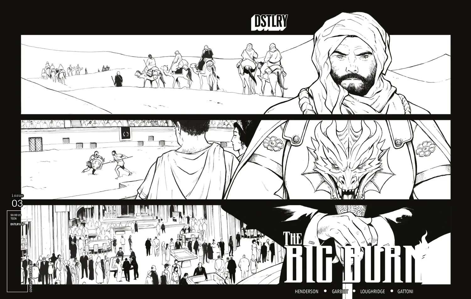 DSTLRY The Big Burn 3 digital tegneserie Cover Z Garbett kupp