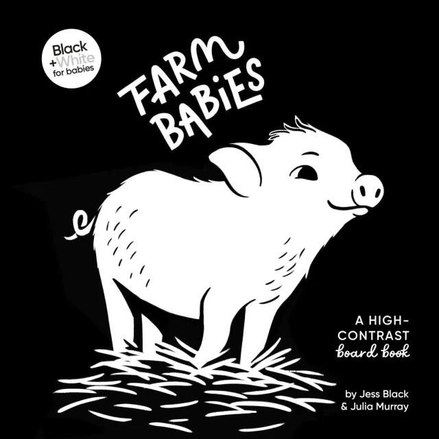 Mariner Books Farm Babies pepekbok svart-hvitt