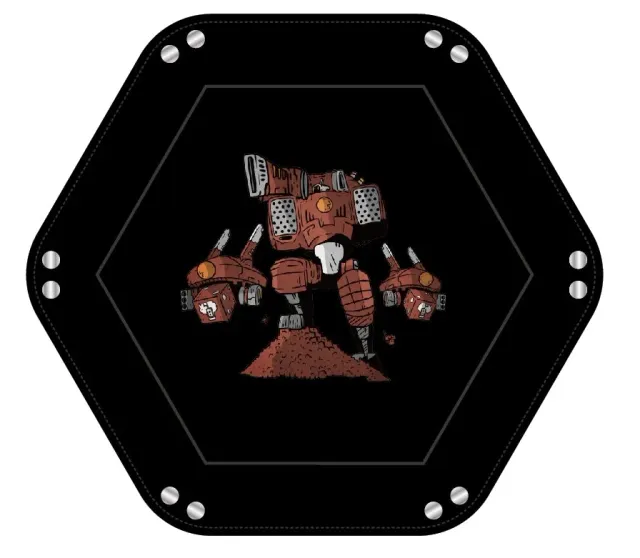 Baron of Dice Good Robots terningbrett PU-lær 26x29 cm