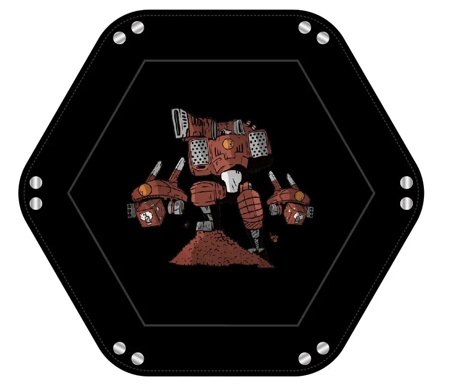 Baron of Dice Good Robots terningbrett PU-lær 26x29 cm