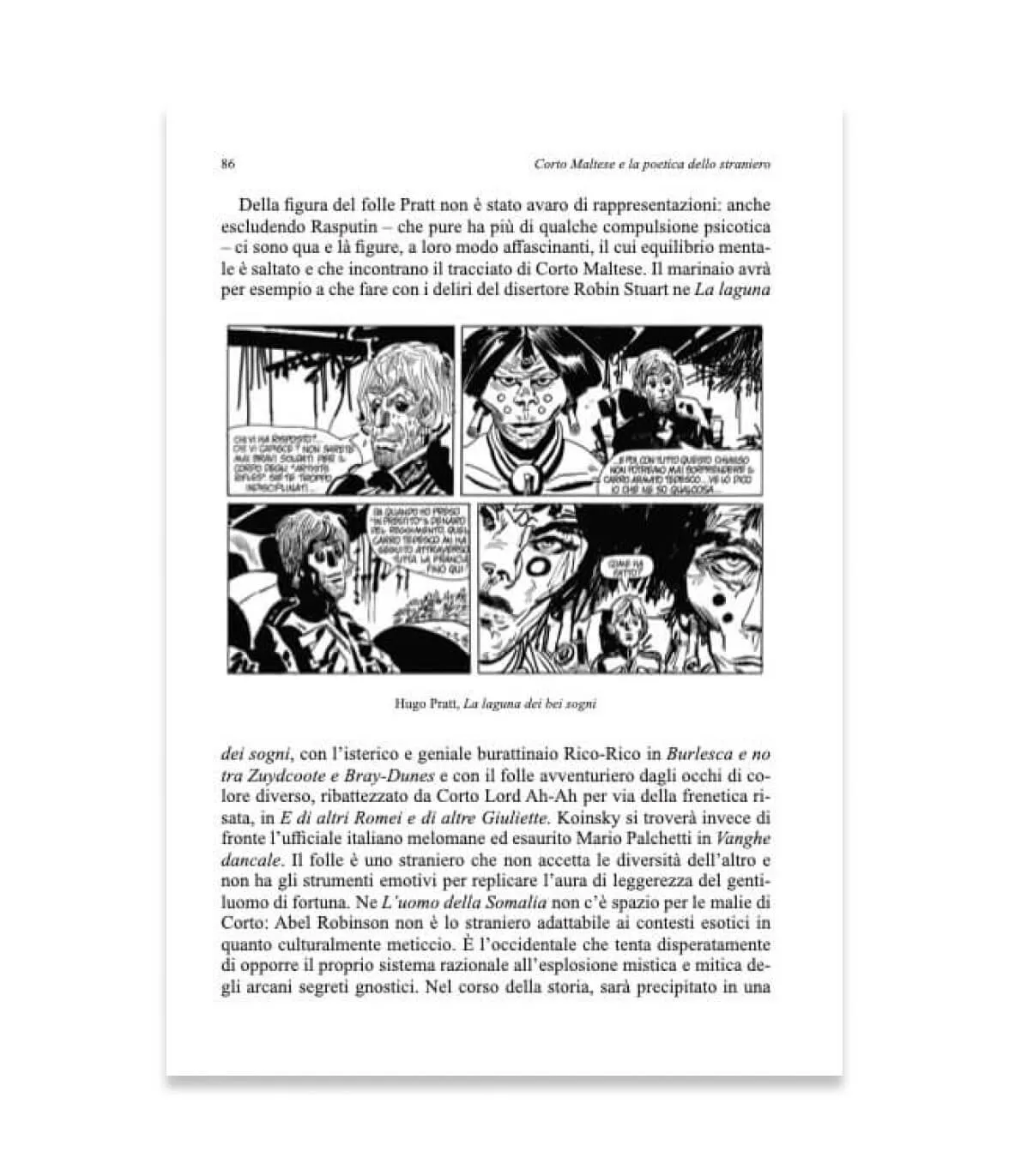 Hugo Pratt La poetica dello straniero bok hefte italiensk utgave