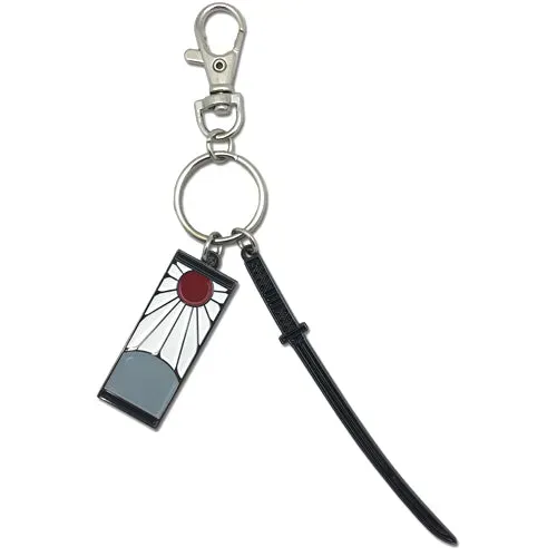 Demon Slayer Tanjiro sverd nøkkelring metall