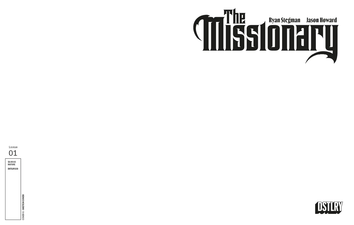 DSTLRY The Missionary #1 tegneseriehefte Sketch horror
