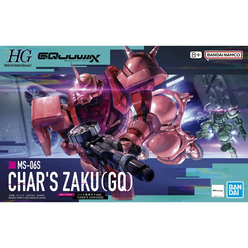 BANDAI HG Char's Zaku GQ modellsett 1/144 rød