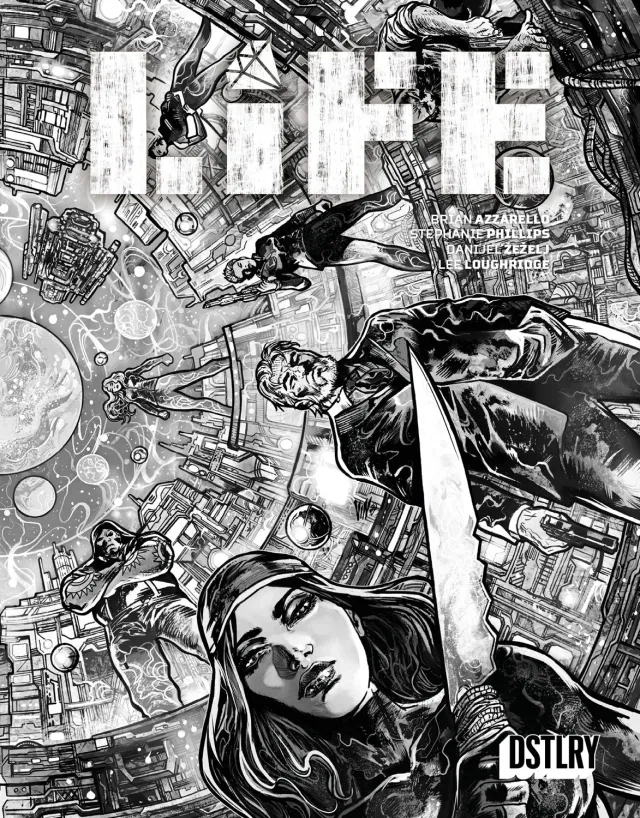 DSTLRY Life 6 tegneseriehefte Cover F Riccardi svart-hvitt