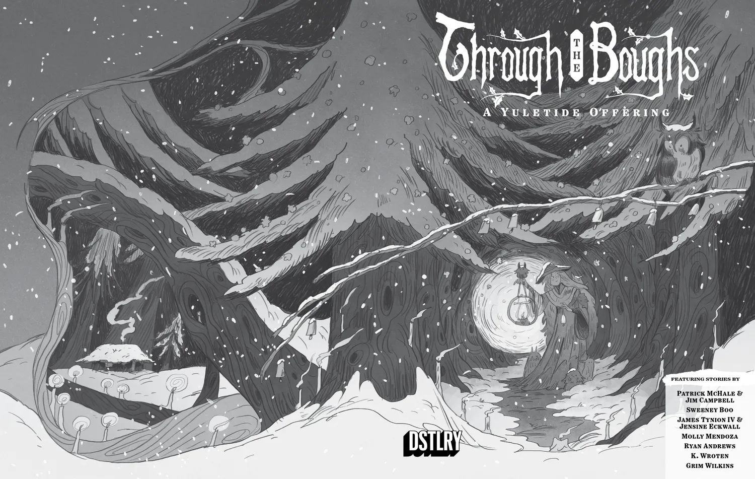 DSTLRY Through the Boughs nr. 1 hefte cover I svart-hvitt