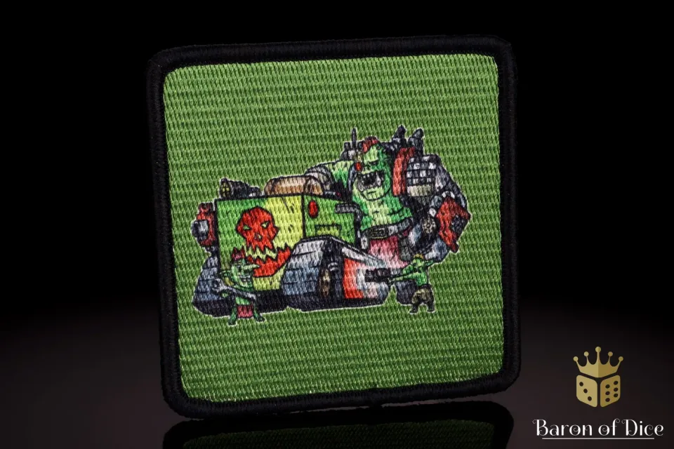 Baron of Dice Orc Tank patch borrelås 76 mm