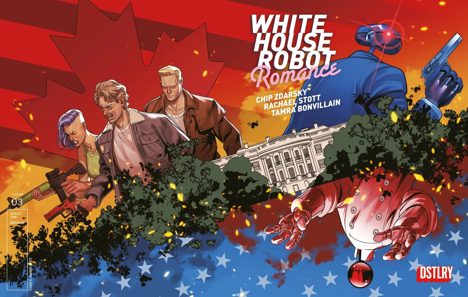 DSTLRY White House Robot Romance nr. 3 hefte Stott-cover