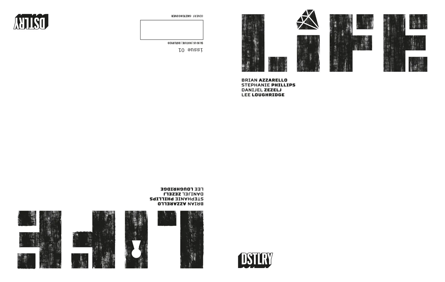 DSTLRY Life #1 Cover F Sketch hefte skisseomslag