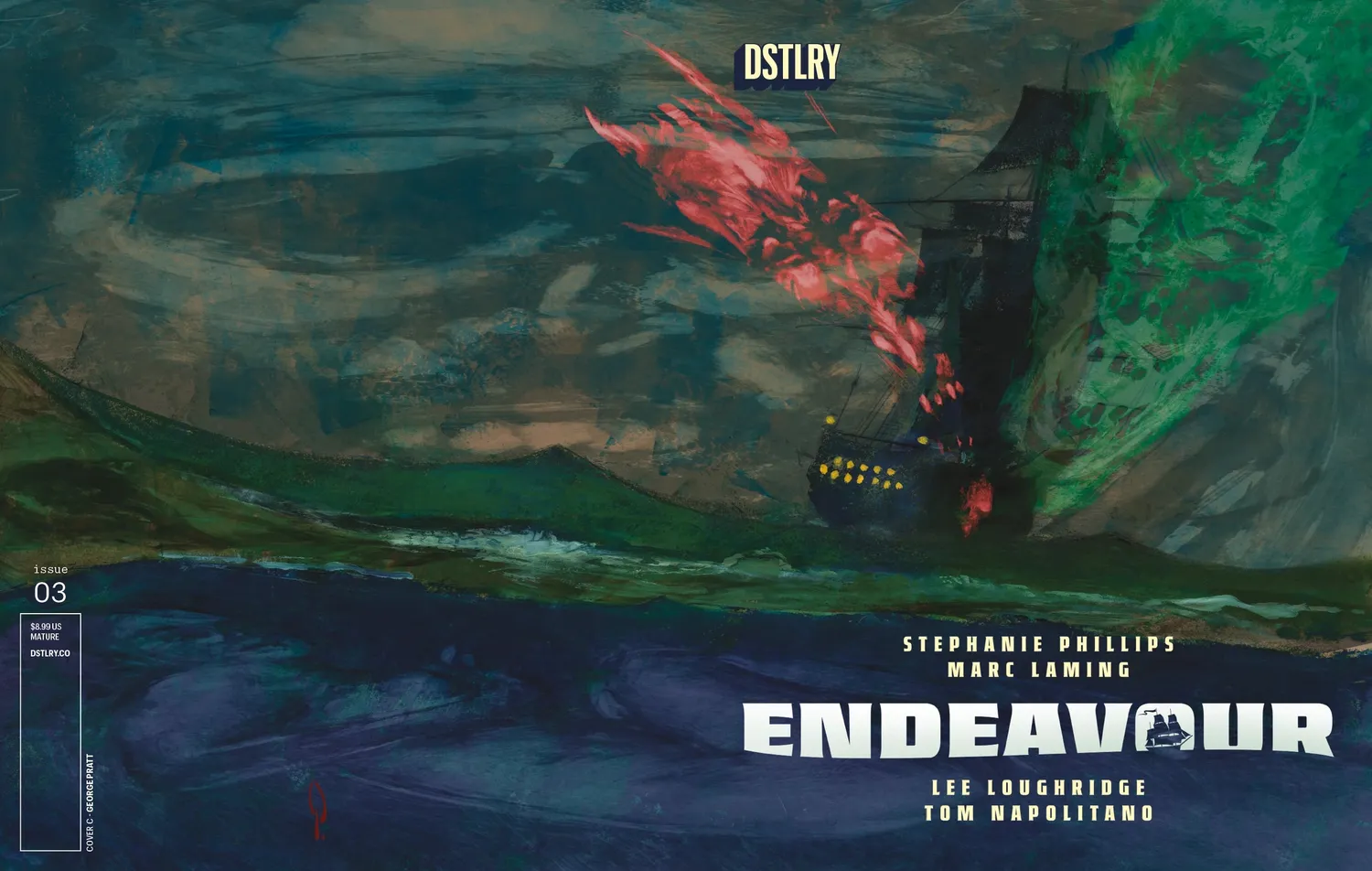 DSTLRY Endeavour #3 hefte Cover C Pratt avslutning