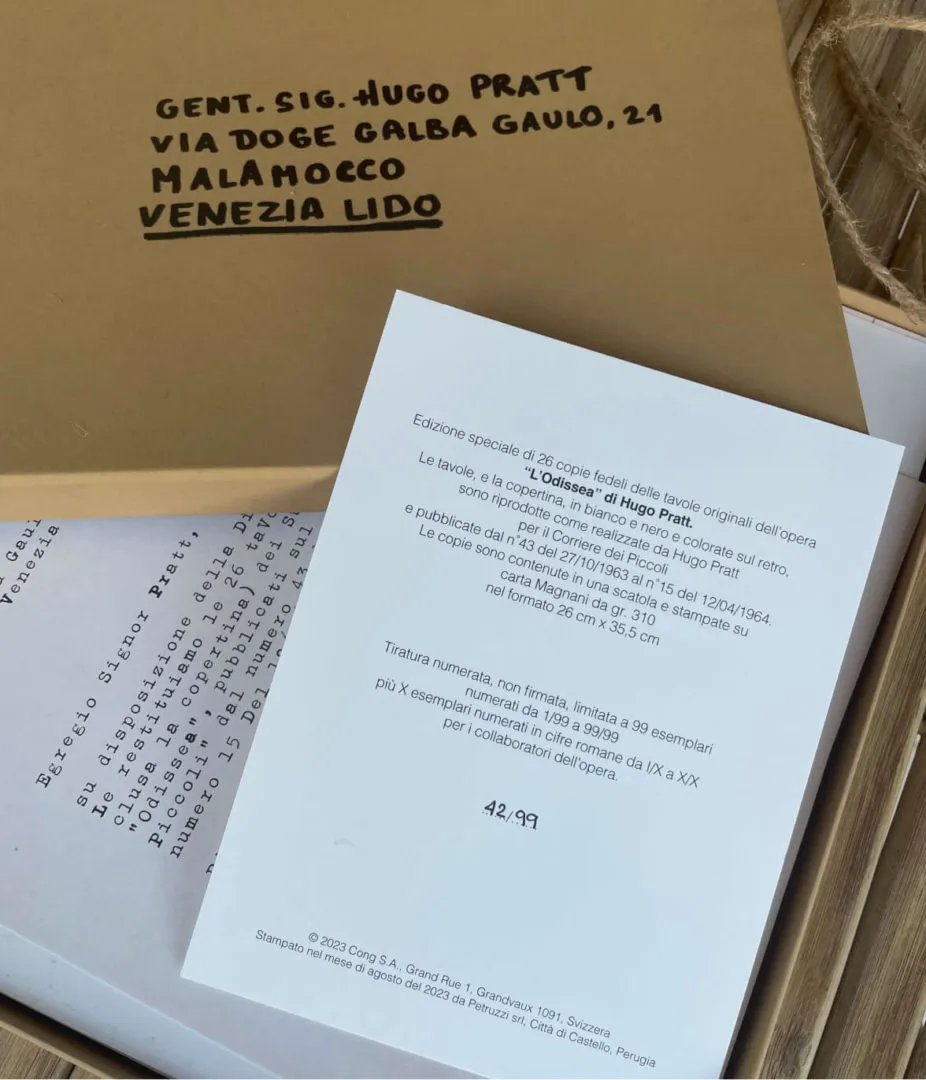 Hugo Pratt L’Odissea kunstmappe 26 trykk limitert opplag