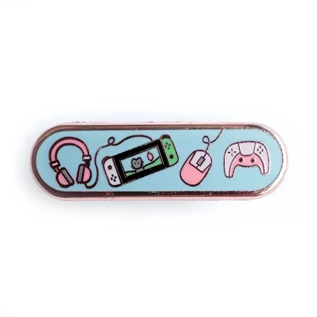 Pride Pals Gamer emaljepin personlighet – rose gull