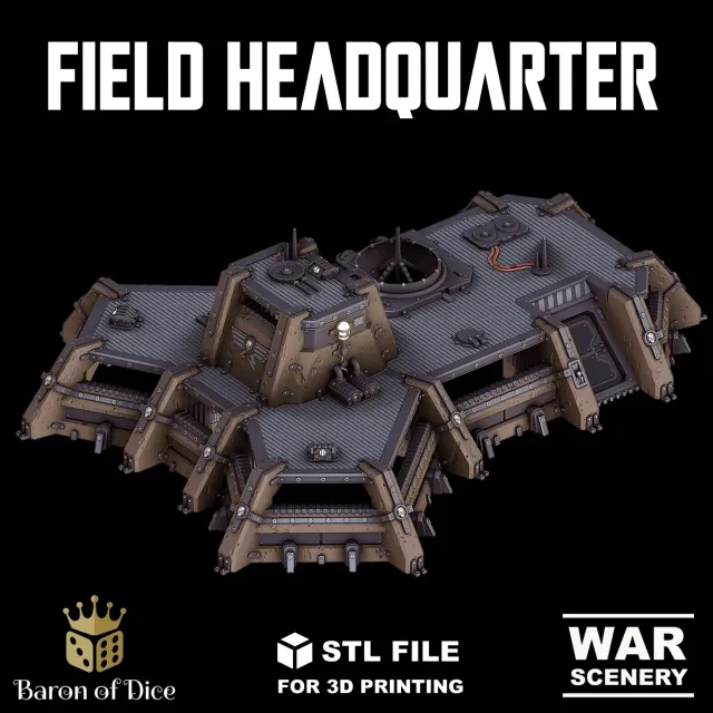 Baron of Dice Grimdark Field HQ STL-fil til 3D-print