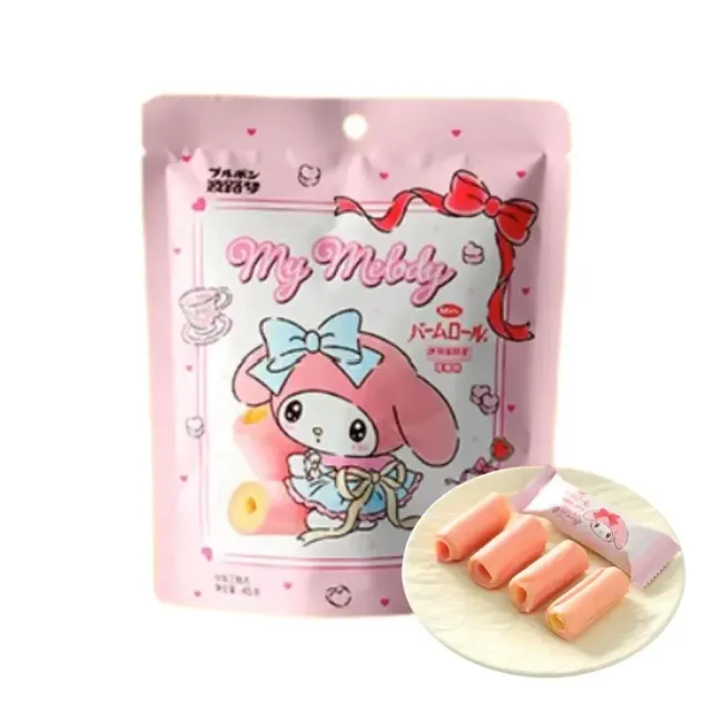 Bourbon My Melody Cake Roll snack jordbær