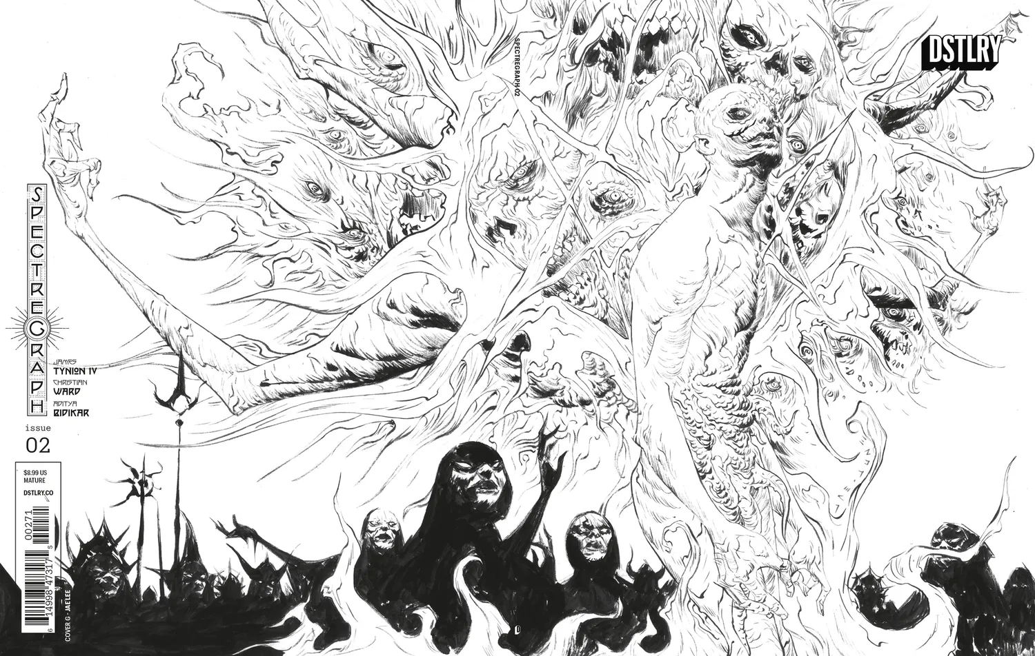 DSTLRY Spectregraph #2 Cover G Lee hefte fysisk skrekk