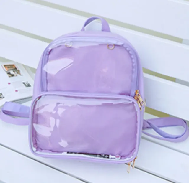 Tokyo Toys Fully Clear Front ita-bag ryggsekk lilla