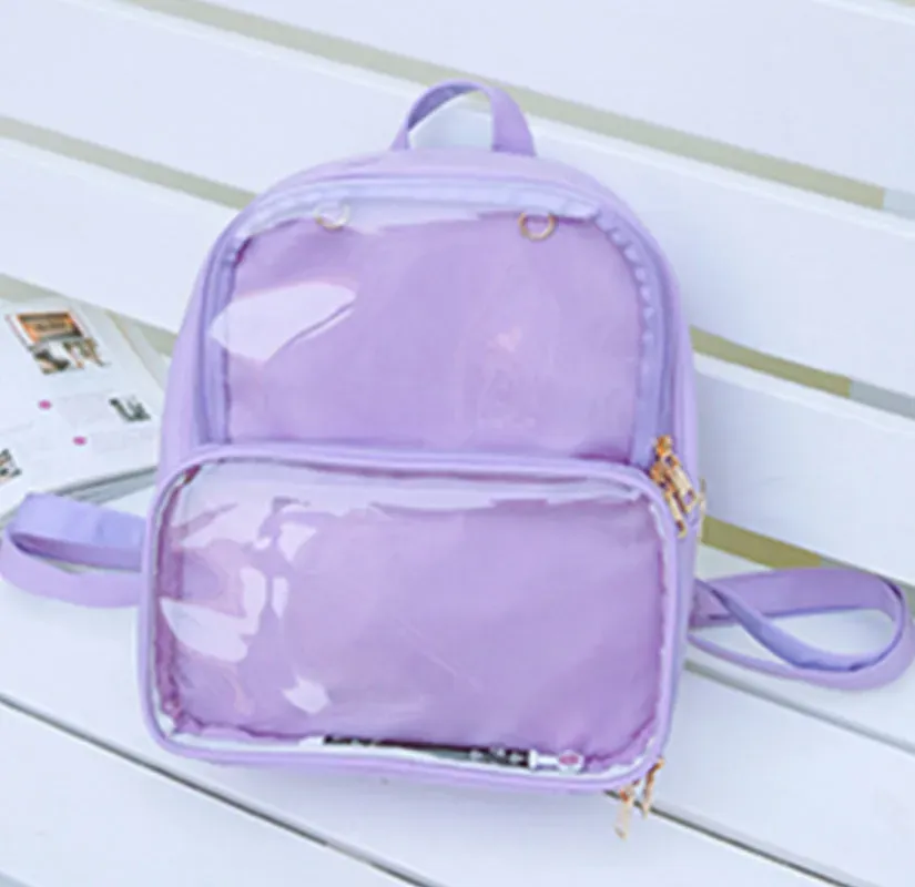 Tokyo Toys Fully Clear Front ita-bag ryggsekk lilla