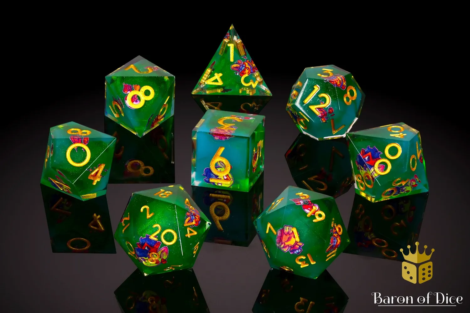 Baron of Dice Goblins terningsett 8 deler Signature Series