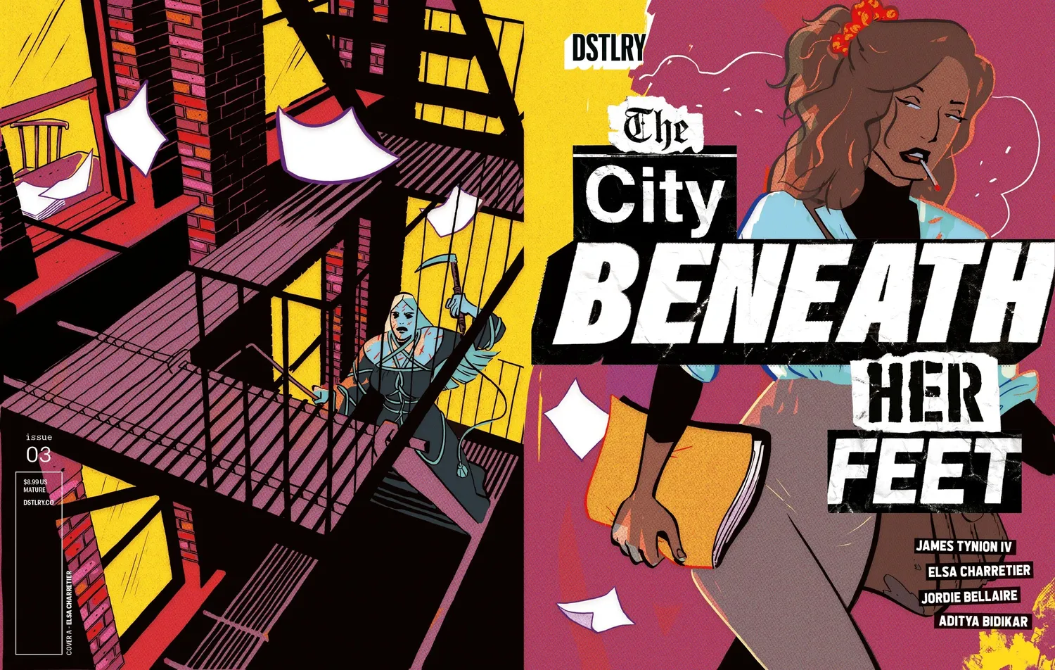 DSTLRY City Beneath Her Feet #3 hefte Cover A Charretier