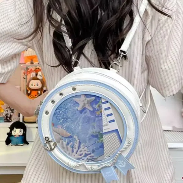 Tokyo Toys Sailor ita-veske ryggsekk blå 40 cm