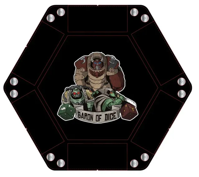 Baron of Dice Grim and Brutal terningbrett PU-skinn 10x11 tommer
